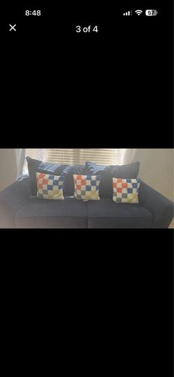 Blue love seat