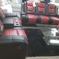 LEATHER RECLINING SOFA AND LOVESEAT BRAND NEW 