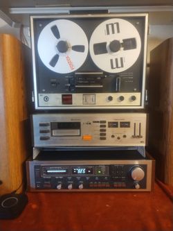 Vintage Realistic receiver, 8 track and Reel to Reel tape deck