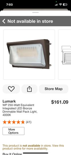 Lumark WP 250-Watt Equivalent Integrated LED Bronze Dimmable Wall Pack Light, 4000K * (41)
