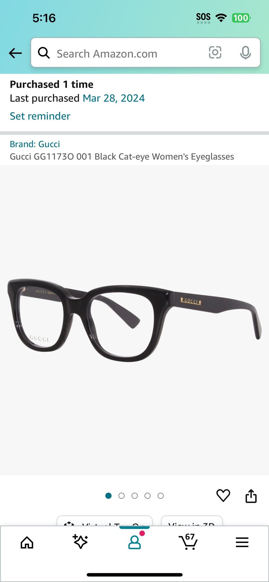 NEW AUTHENTIC GUCCI EYEGLASSES FRAMES 