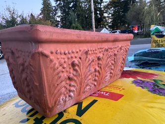 Italian Terra Cotta Rectangular Planter Box