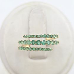 14k gold emerald ring