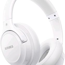 White Bluetooth headphones