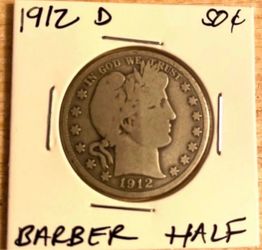 1912 D Barber Half Dollar *SILVER*