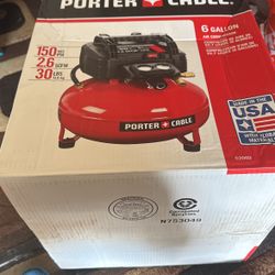 Brand new never used air compressor Porter cable 6 gallon