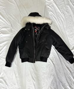 Moose Knuckles Black Bomber Jacket
