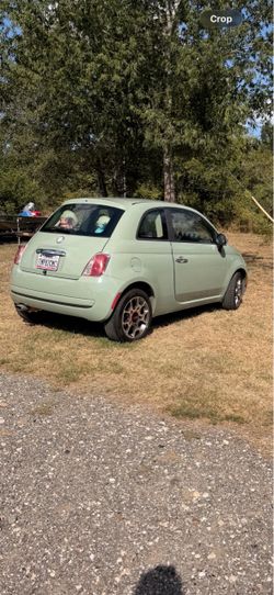 Sage green Fiat 500