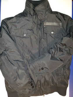 Sean Jean Mens size L hyperwarm water repellent black winter jacket