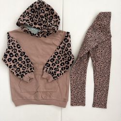 New H&M Girls’ Hoodie And Legging Set Size 4-6T