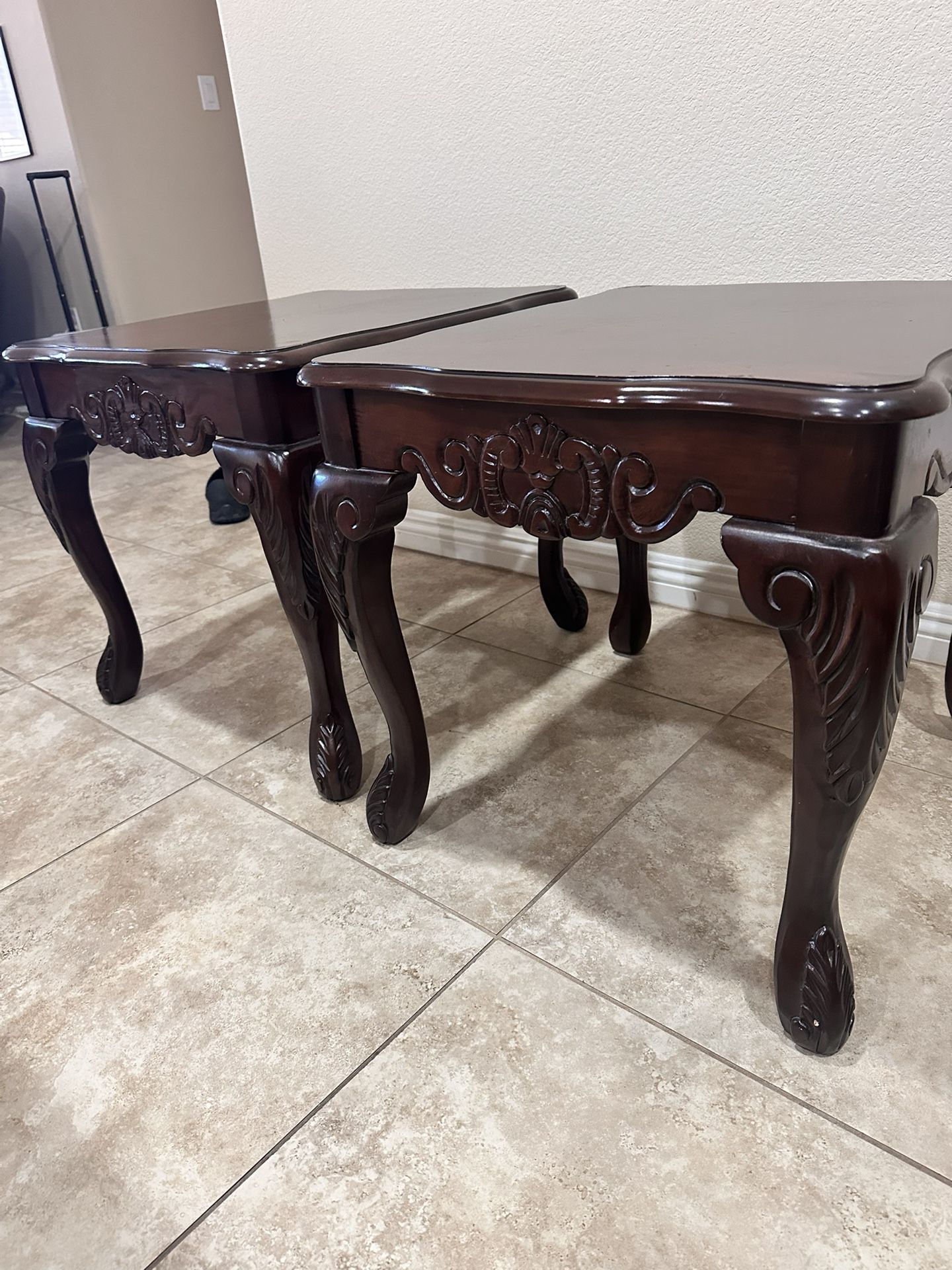 Cherry Wood End Tables