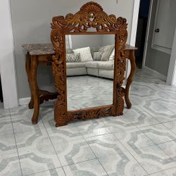 Mirror And Marble Table 