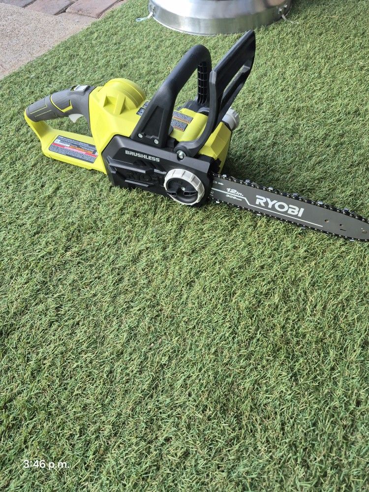 RYOBI 12IN CHAINSAW BRUSHLESS 18VOLT CORDLESS NEW
