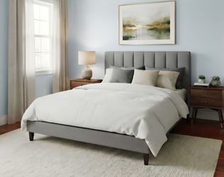 Queen Bedframe with Attached Headboard