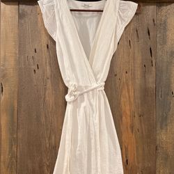 White Madewell Wrap Dress Medium