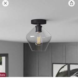 Glass Flush Light Fixture
