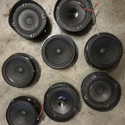 8 Bocinas Para Carro  Y Tuiters Cable Y  Bufer 20”