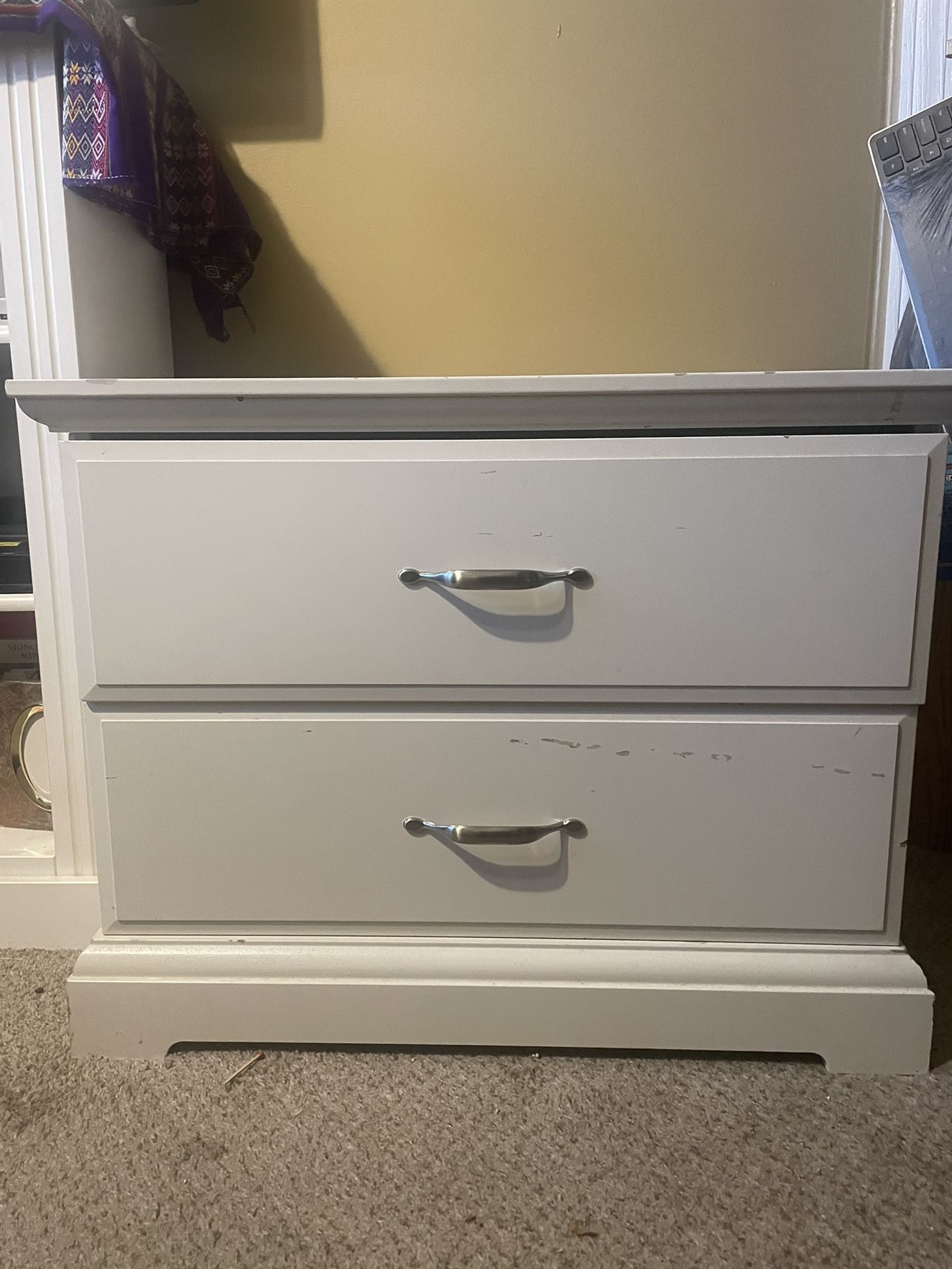 IKEA White 2 Drawer Nightstand/ Dresser