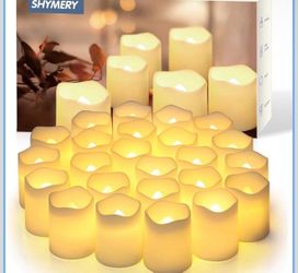 48 pack Flameless Votive Candles,Flameless Flickering Electric Fake Candle,