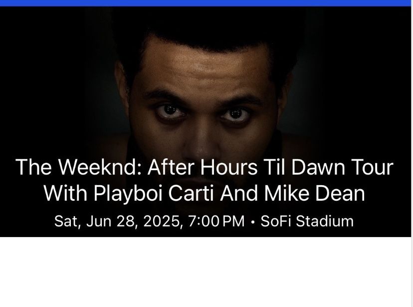 The Weeknd: After Hours Til Dawn Tour With Playboi Carti And Mike Dean