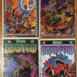 Spawn Blood Fued Four Comic Lot 1-4 Complete Set Cartoon Show Movie