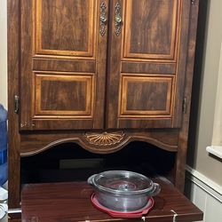 Cherry Shelved Armoire