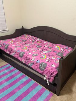 Dark Brown Wood Twin Daybed