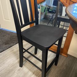 4 Black Counter Height Chairs 24”
