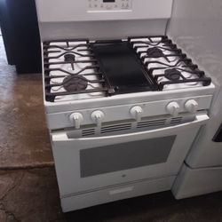 White Stove Five Burner Gas Stove Working Great Condition