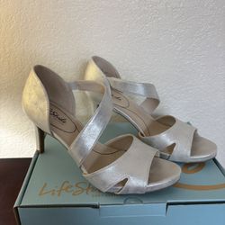 Silver High Heel Sandals