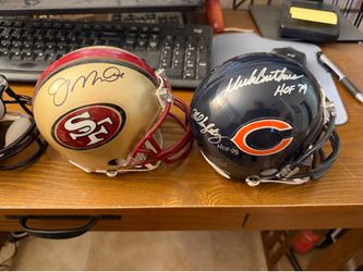4 Football Mini Helmets for Sale