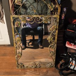 Vintage Rod Iron Mirror