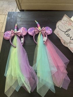 Disney Ears And Pink Ear Muffs (READ description)