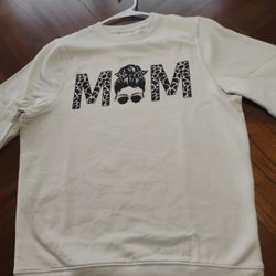 Adult Small Mom Sweater Cream Color