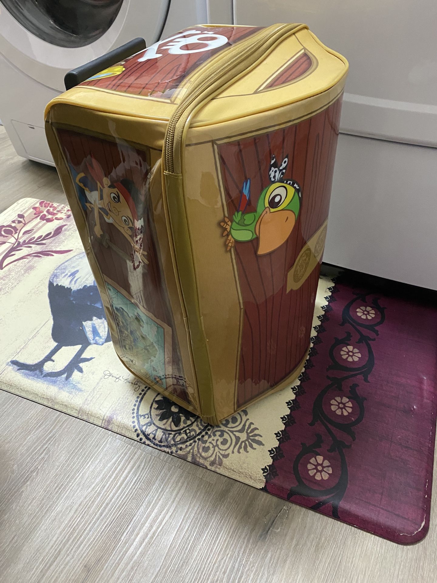 Disney Jake and the Neverland Pirates Treasure Chest ROLL LUGGAGE 17" Suitcase