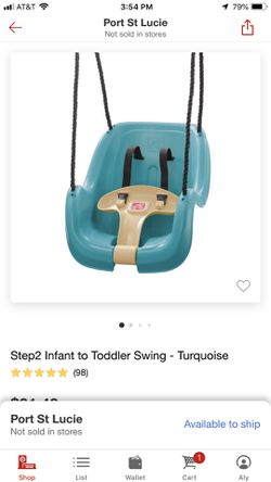 Step 2 infant to toddler swing