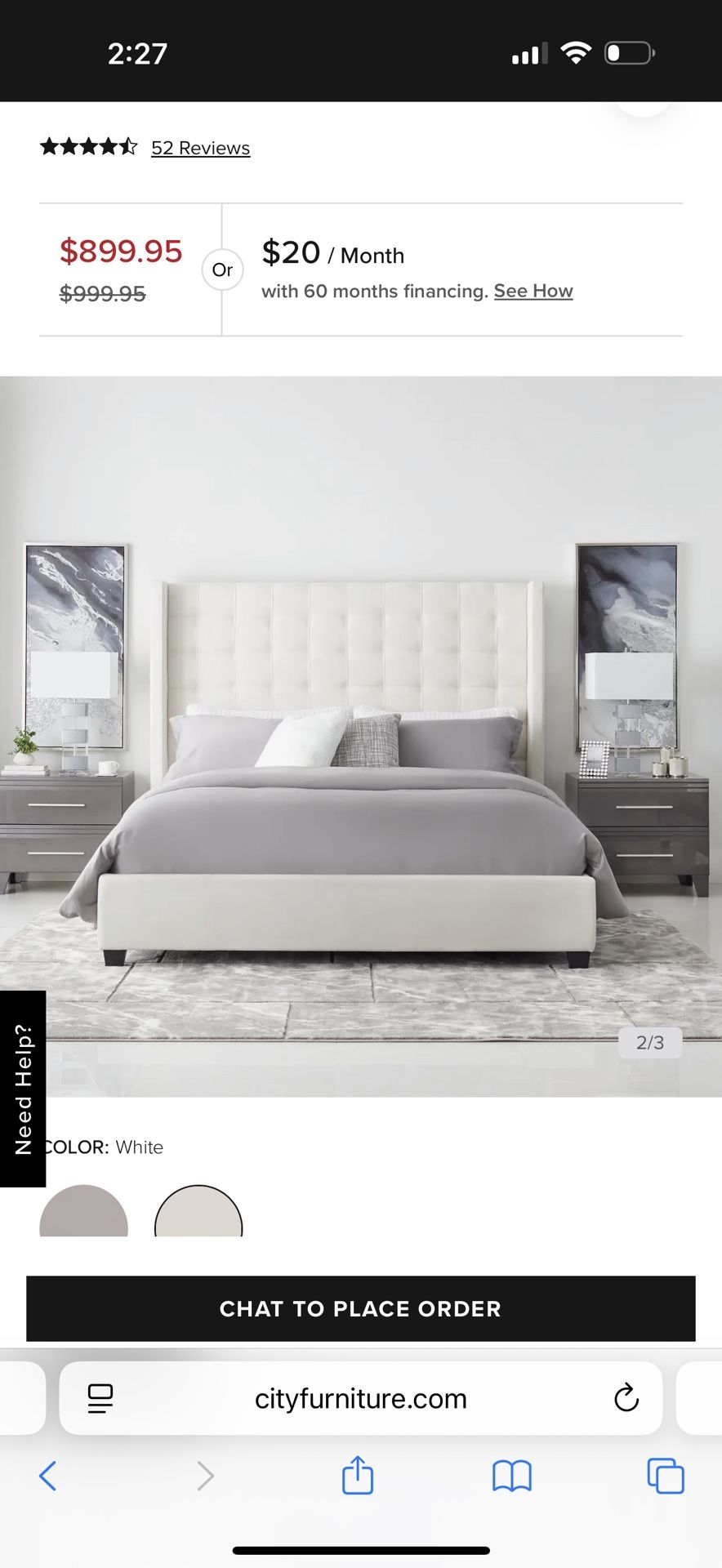 King Upholstered Bed