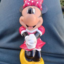 Vintage Minnie Mouse Walt Disney Rubber Plastic Figure 5.5" tall