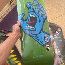 Santa Cruz Green Screaming Hand 8.8” Skate Deck 