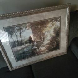 Vintage Large Home Interiors Framed Wall Picture 