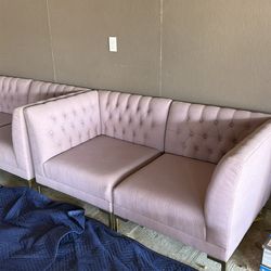 Two love seats, Z gallery lavender cloth