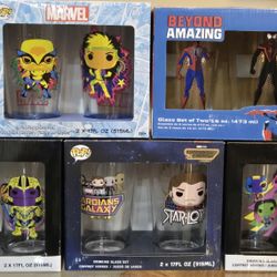 Marvel Drinking Pint Glass Set Collection