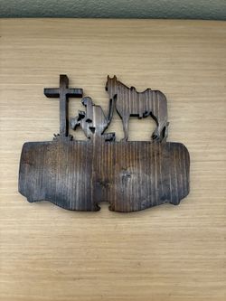 Wood Cowboy Praying 