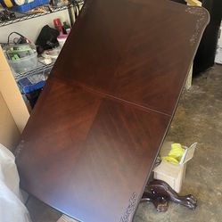 Elana Rectangular Dining Table Brown Cherry Brand New Missing Base (Order Pt Sheet Is Last Pic) All Parts Here Except Pedestal