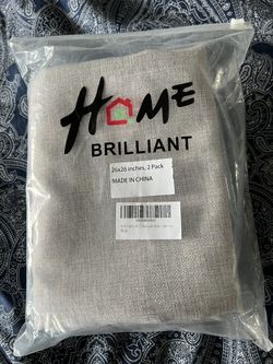 Light grey linen cushion covers 26x26