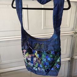 Authentic Blue Mexican artesanal cross body bag