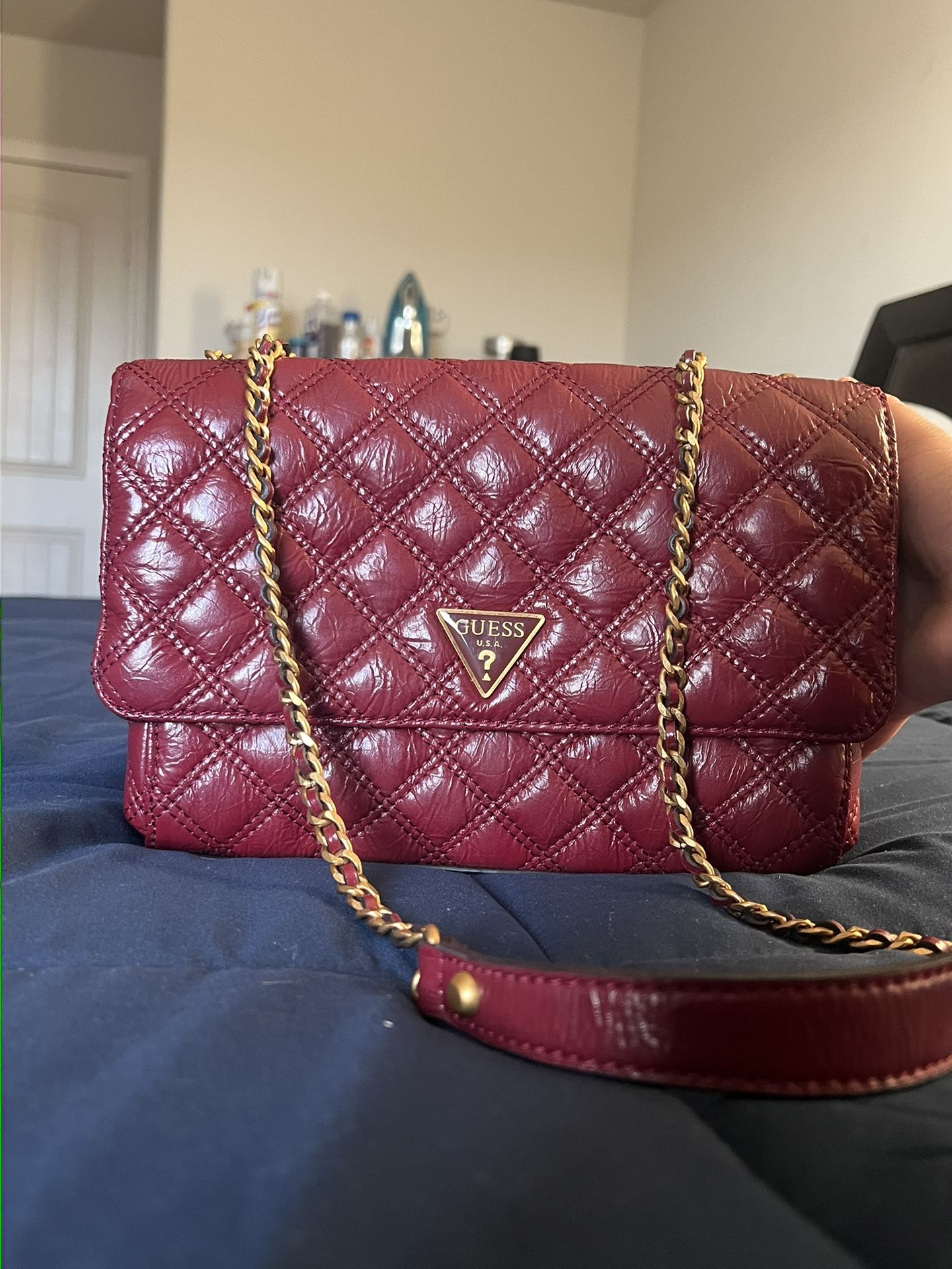 Red Leather Guess Purse 