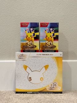 Pokemon TCG 30th Celebration: 1 ETB & Two (2) Booster Bundles