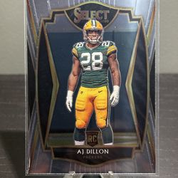 AJ Dillon 2020 Panini Select Rookie Card