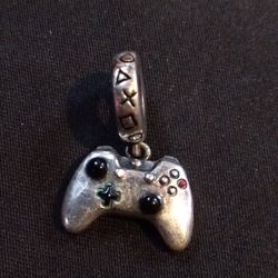 Sterling Silver Game Pad Necklace Pendant 